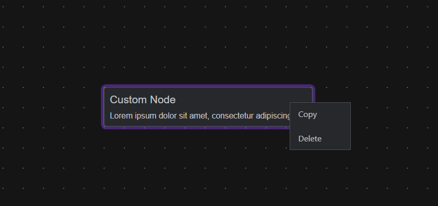 Screenshot of Context Menu example
